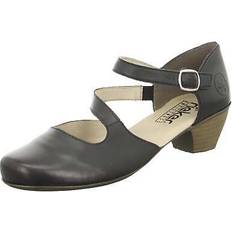 Rieker Women Heels & Pumps Rieker Strappy Block Heel Shoes - Black