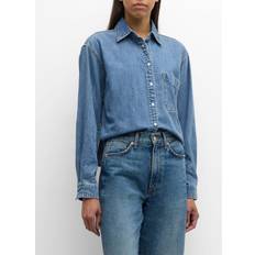 Donna - Oro Bluse Veronica Beard Aderes Cropped Denim Shirt