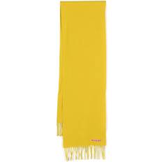 Acne Studios Scarfs Acne Studios Logo-Patch Wool Scarf - Unisex - Yellow