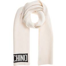 Moschino Accessoarer Moschino Ullsjaal Med Logobroderier - White