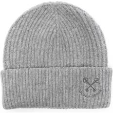 Gold - Unisex Beanies GOLDEN GOOSE Logo Wool Beanie - Gray Man