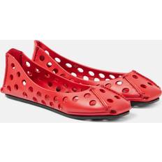 Alaïa Perfo Leather Ballet Flats