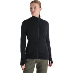 Men - Merino Wool Jackets Icebreaker 260 Quantum IV LS Zip Jacket - Black