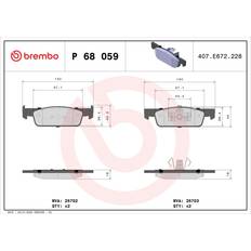 Friction Breaking Brembo Brake Pad Set P 68 059