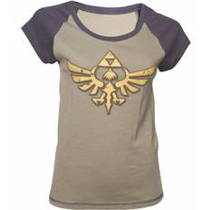 Womans Ladies T-Shirt Green/Grey