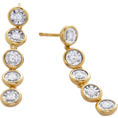 Monica Vinader Essential Cocktail Earrings - Gold/Diamonds