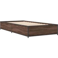 vidaXL Bed Frame Bed Base Sonoma Oak 160x200 cm Engineered Wood and Metal