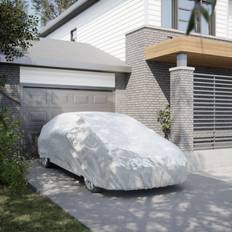 Car Covers vidaXL Car Cover For Sedan With Buckle Straps Full Silver XL