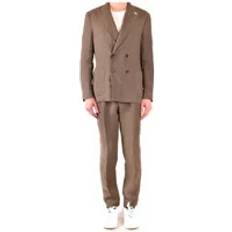 Multicolored Suits Lardini Double Breasted Suit Set - Brown