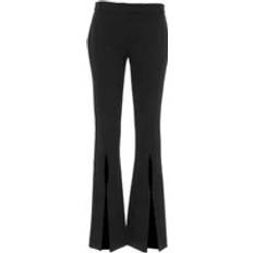 Versace Women Trousers Versace Sartorial Flare Bukser med Frontsplitt - Black