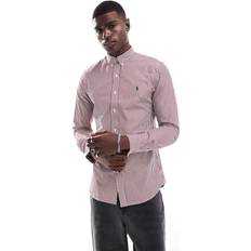 Polo Ralph Lauren Slim Fit-Skjorte Poplin - Hvid/Vinrød