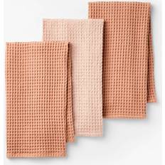Figmint 3pc Waffle Towels Terracotta Kitchen Towel Orange (71.1x45.7cm)