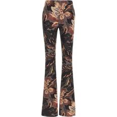 Multicolored - Women Pants Etro Printed Flared Trousers - Men - Black