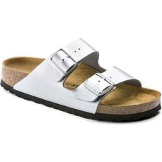 Birkenstock 41 - Dame - Grå Sandaler Birkenstock Arizona Birko Flor Damen Sandalen - Silber