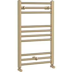 Heated Towel Rails Nuie Lorica Brushed Straight Towel Radiator 800 x 500 mm Gold Brass