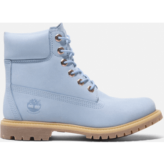 Blåa - Dam Snörkängor Timberland Premium 6-Inch Lace Up Waterproof Boot - Light Blue