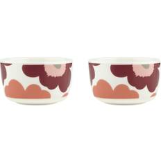 Marimekko Unikko Bowl 25 cl 2-pack Dessert Plate 2pcs