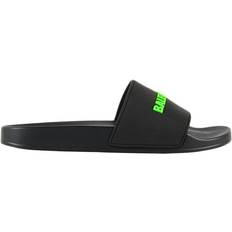 Rubber Schoenen Balenciaga Pool Slide Black Fluo Green