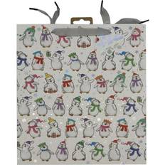 Cheap Gift Bags Cute Penguins Gift Bag Large Grey