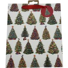 Cheap Gift Bags Christmas Tree Ribbon Gift Bag White Medium