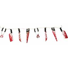 Halloween Garlands Shatchi Halloween Bloody Weapons Spooky Garland 3 Pack Black 50 x 21 x 2cm