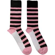 Pink Socks BlackPink Stripes and Logo Ankle Socks - Pink