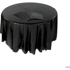 Fun Express Table Cloths Round Black 12-pack