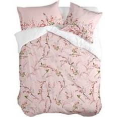 Textiles HappyFriday Nordic Chinoiserie Rose 140 x 200 cm Duvet Cover Pink, Multicolour (200x140cm)