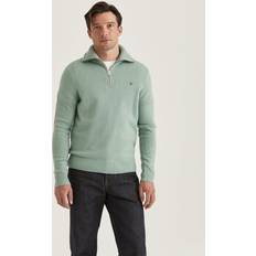 Morris Hertford Merino Half Zip Green