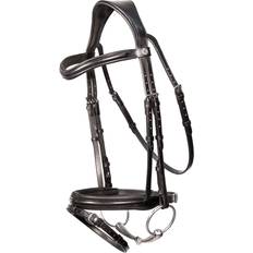 Henry James Saddlery Comfort Flash Bridle Black Extra Full