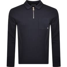 FARAH Herr Tröjor FARAH Creston Sweatshirt Med Kort Dragkedja - Marinblå