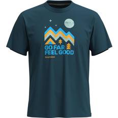 Smartwool Herre T-shirts Smartwool Alpine Sky Graphic S/S Tee Slim Fit - Twilight Blue