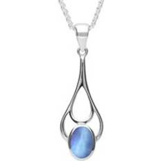 Jewellery C W Sellors Sterling Silver Moonstone Oval Spoon Necklace
