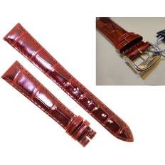 Watch Straps Longines Genuine 15mm x12mm dolcevita l5 upside alligator leather band red