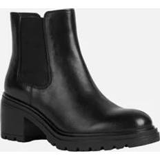 Lack Ankelboots Geox Damiana Patent Leather Ankle Boots - Black