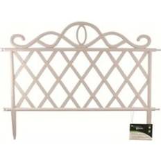 Samuel Alexander 6 Pack Of 6 27 cm White Plastic Garden Patio Lawn Border Fence Edging