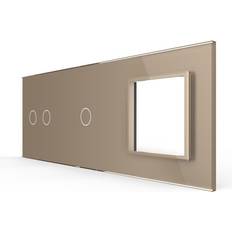 Gold Electrical Outlets 3-fache Blende 2 Touch-Schalter 1 Modul Gold VL-C7-C2-C1-SR-13 LIVOLO