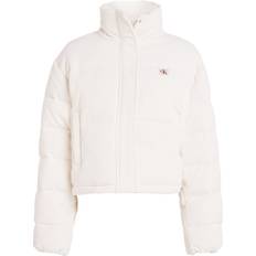 Calvin Klein White Outerwear Calvin Klein Corduroy Puffer Jacket