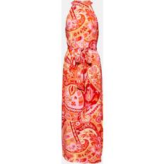 Rixo Celeste Printed Crepe De Chine Midi Dress - Multicoloured
