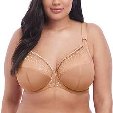 Silver - Women Bras Elomi Matilda Underwire Plunge Bra - Cafe Au Lait