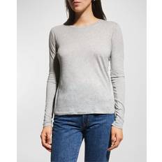 Wool T-shirts Vince Essential Long-Sleeve Crewneck Tee - Grey