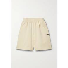 Balenciaga Women Shorts Balenciaga Embroidered Cotton-Jersey Shorts - Cream