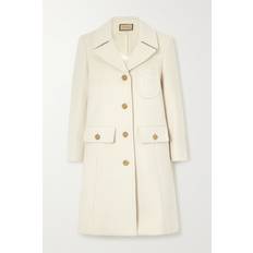 Gucci Coats Gucci Button-embellished Wool Coat - White