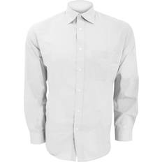 Unisex Shirts Kustom Kit Long Sleeve Business Shirt - White