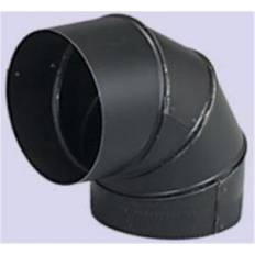Grey Chimneys PerfectPillows Gray Metal Products Inc. 7-24-602-R 7 Inch 24-ga Snap-Lock Black Stovepipe 90 Deg Sectioned Adjustable Elbow