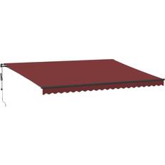 vidaXL Automatic Retractable Awning 500 x 300 cm Burgundy