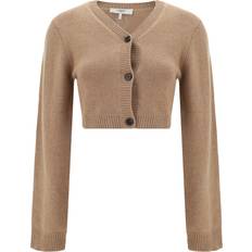 Cardigans Chloé Tan Cropped Cardigan