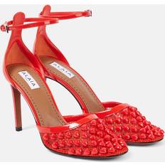 Alaïa Studded Mesh and Leather Pumps