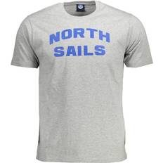North Sails Chic Gray Crew Neck Statement Tee - Men