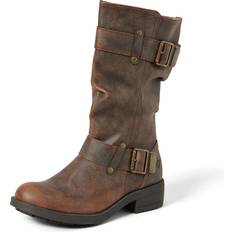 Faux Leather Boots Rocket Dog Trumble Womens Biker Boots - Brown